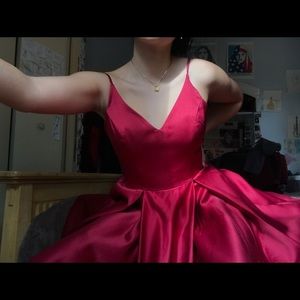 Red Satin Dress